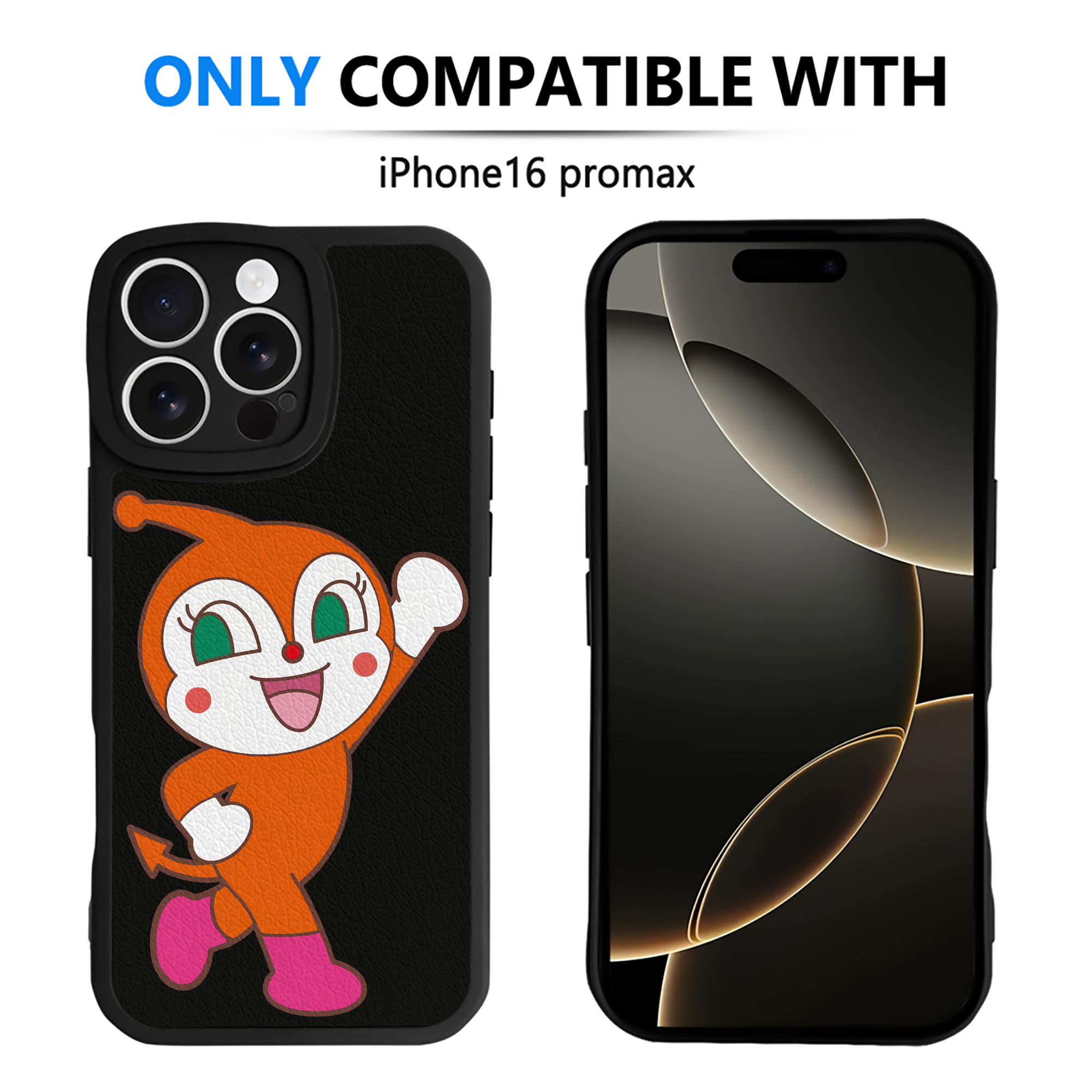 （画像用） アンパンマン Anpanman 【iPhone 16シリーズ対応】シリコンスマホケース（レザー調） 材質：シリコン